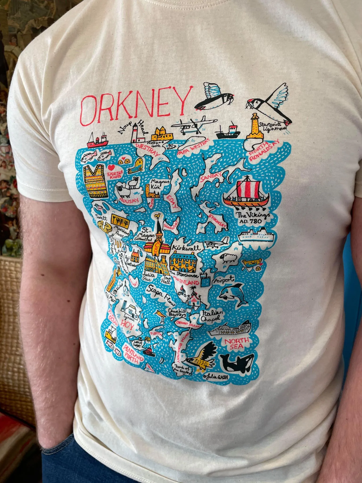 Orkney Map T-Shirt - Exclusive to Judith Glue