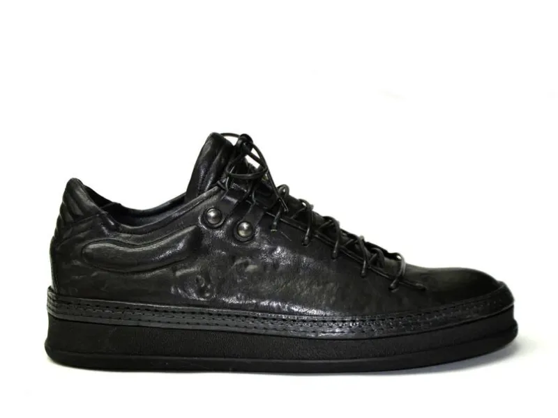 Pep black leather sneaker