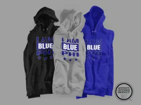 Phi Beta Sigma Greek I AM Blue Phi Hoodie