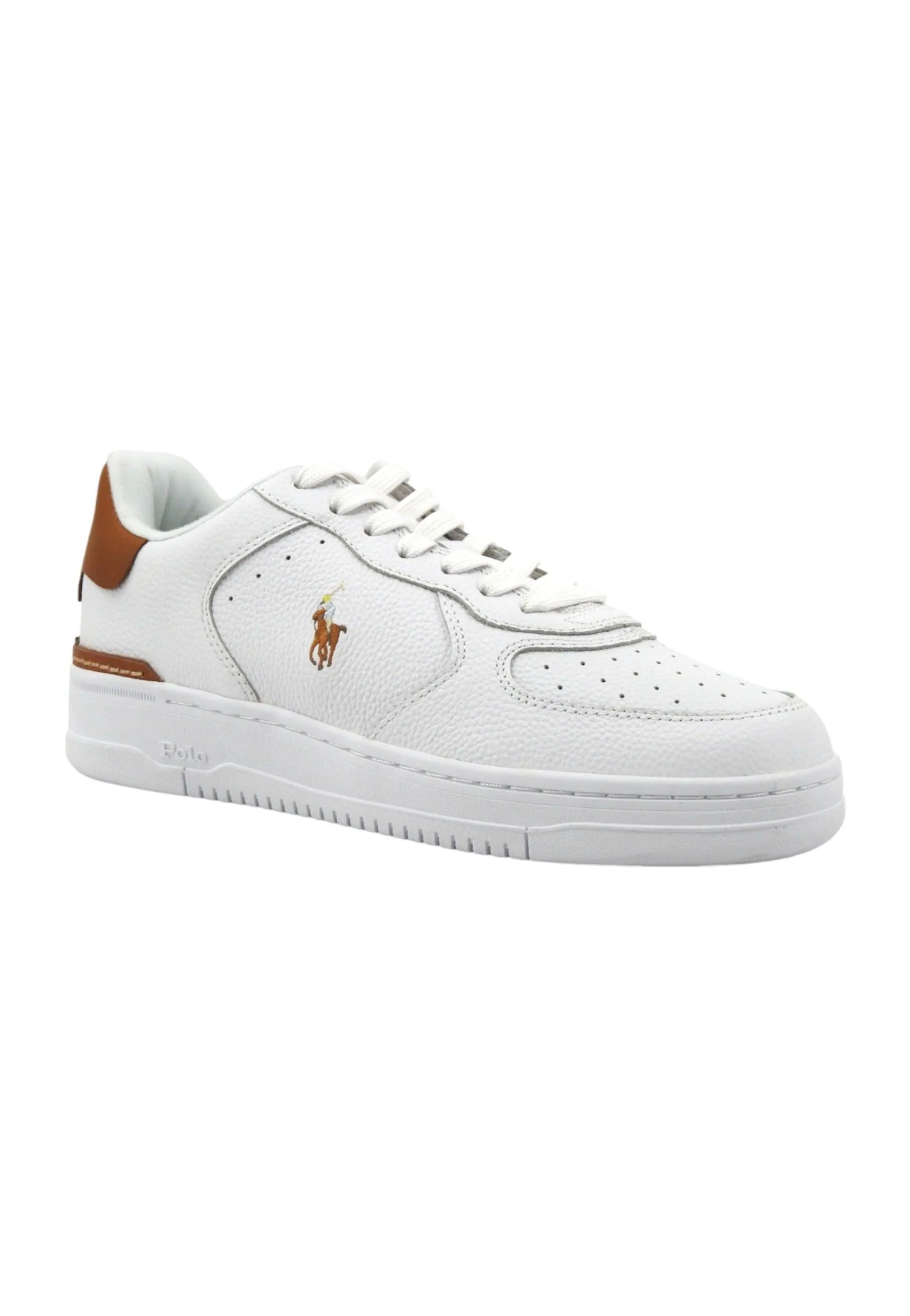 POLO RALPH LAUREN Sneaker Basket Ox Sneaker Uomo White Tan 809923071002U