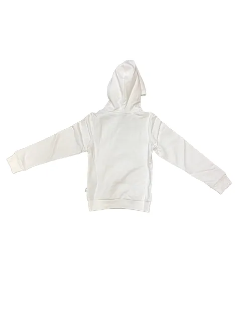 Puma Girls' sweatshirt with hood and pouch pocket ESS  2 large logo print 670310 12 white pink