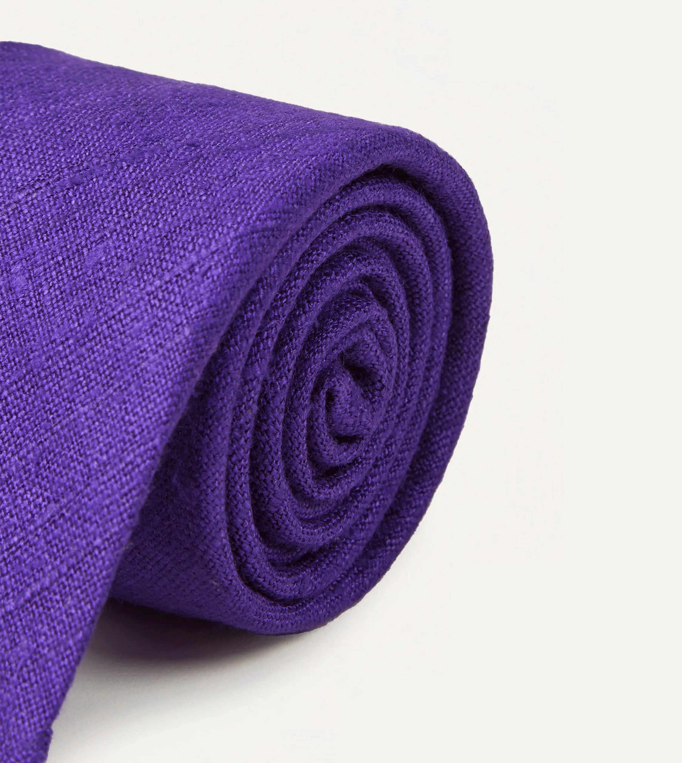 Purple Tussah Hand Rolled Silk Tie