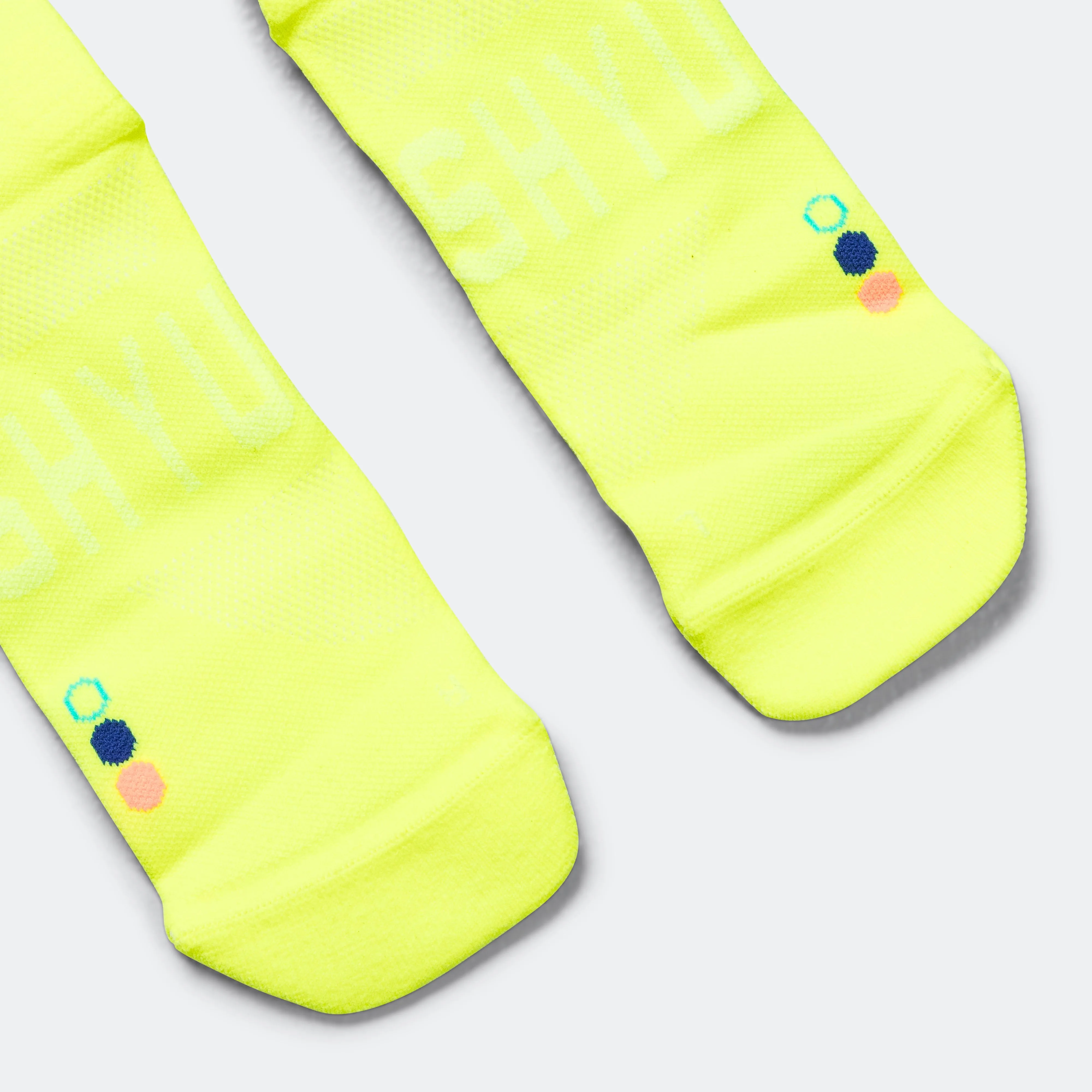 Quarter Crew Racing Sock - Volt/Pacific/Orange