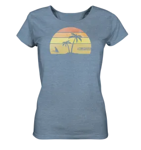 "Sunset Shark Place" - Damen Premium Organic Shirt (meliert)