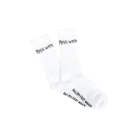 RISE WITH II SOCK WHITE/BLACK