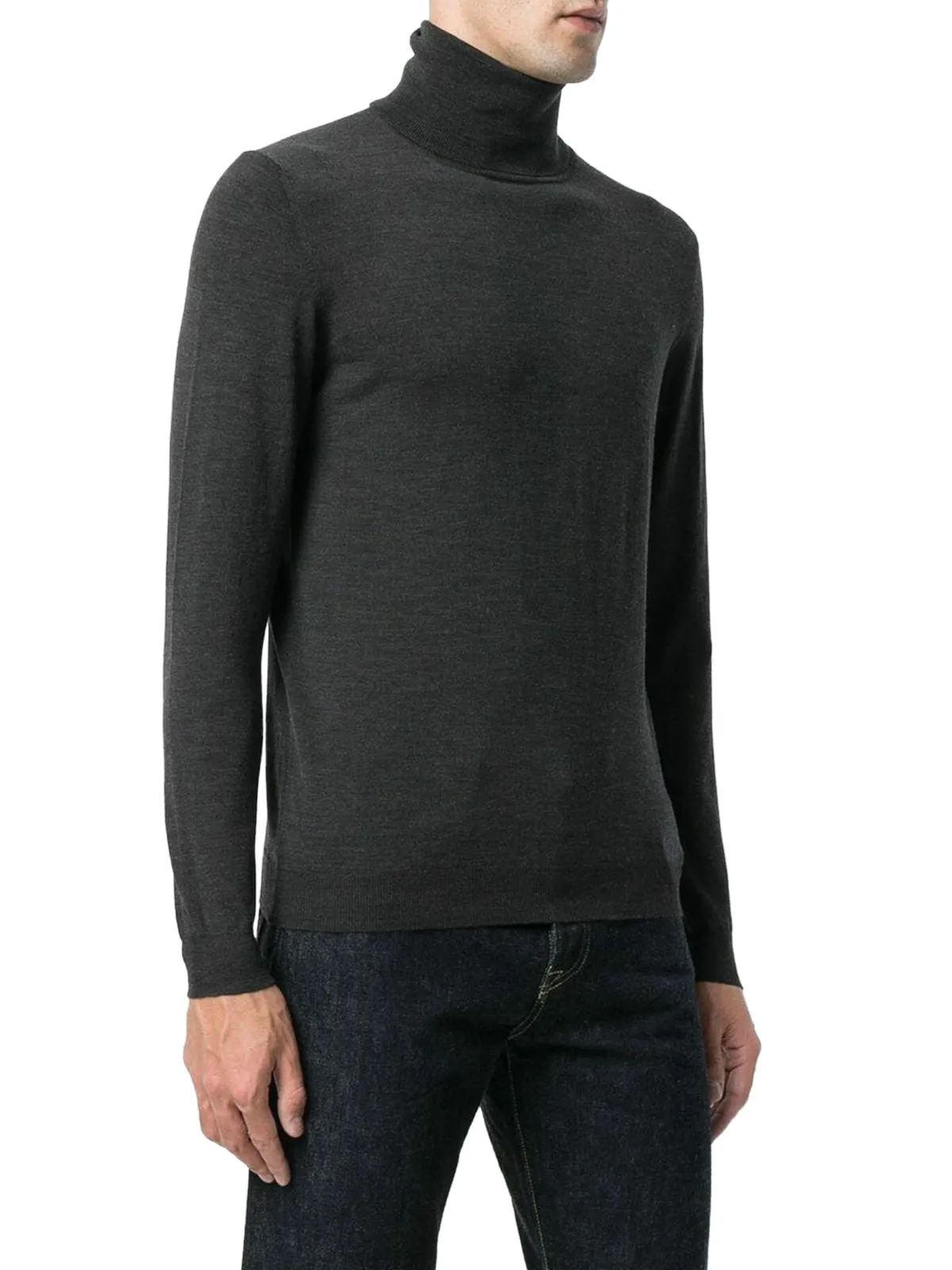 roll-neck fitted sweater