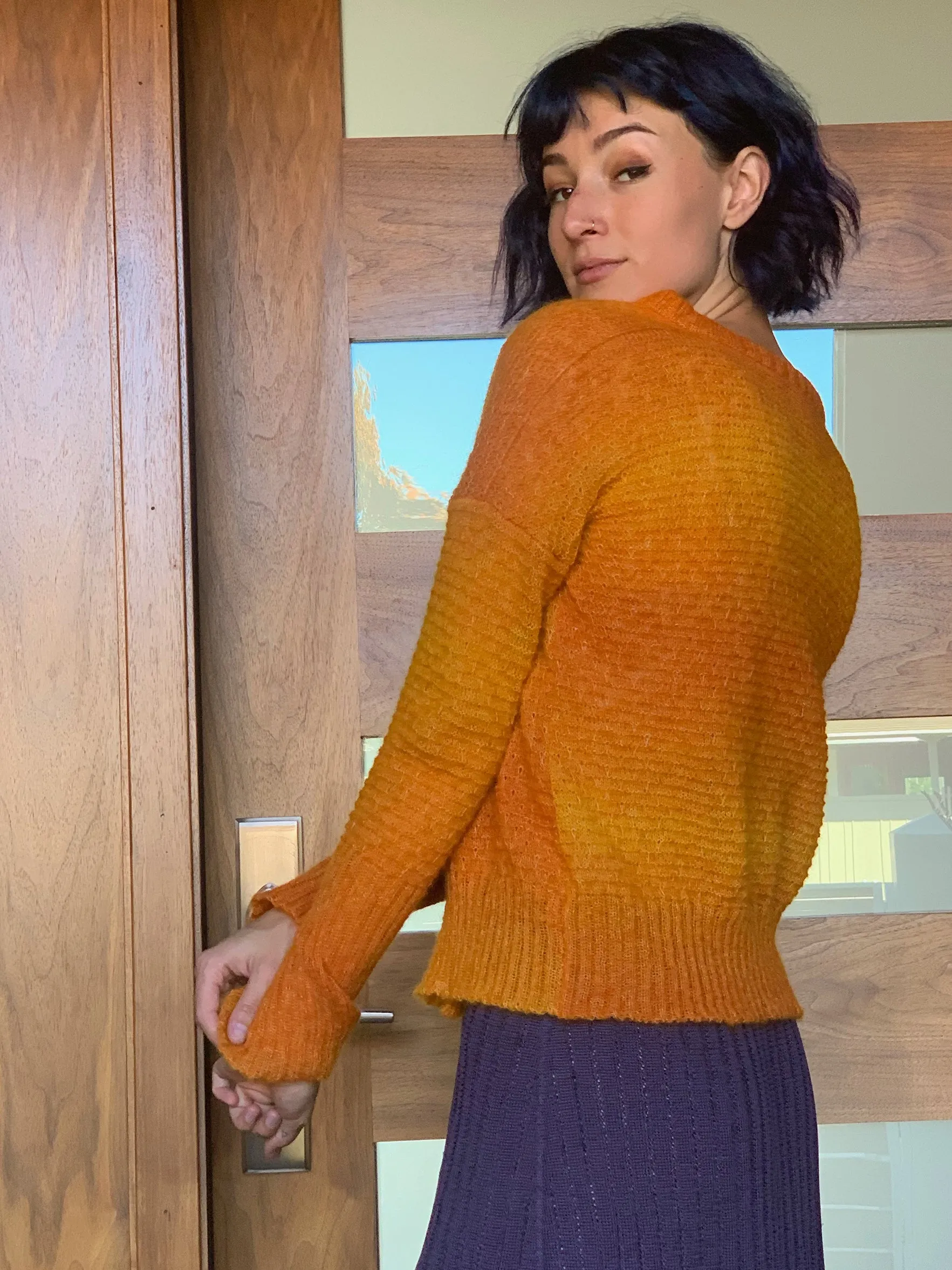 Short Sweetheart Cardy - Sunset