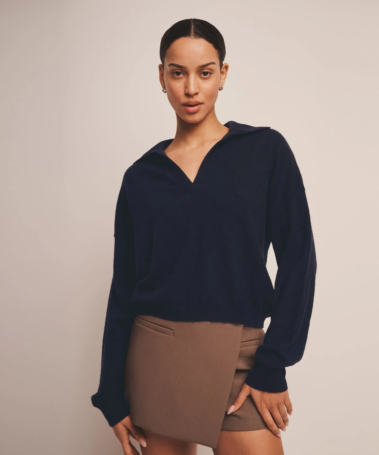 Signature Cashmere Polo Sweater