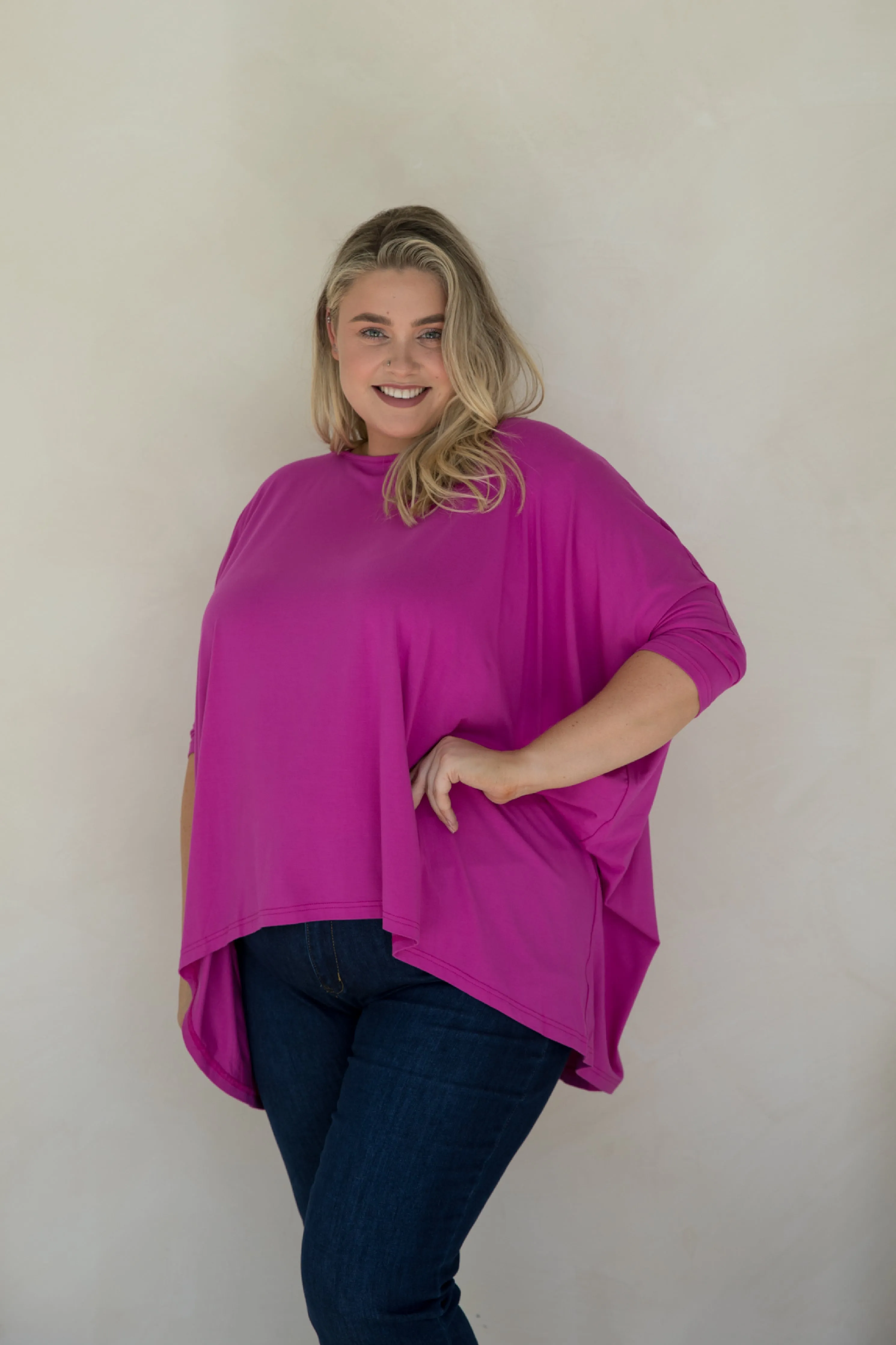 Simplicity Top in Plum Pink