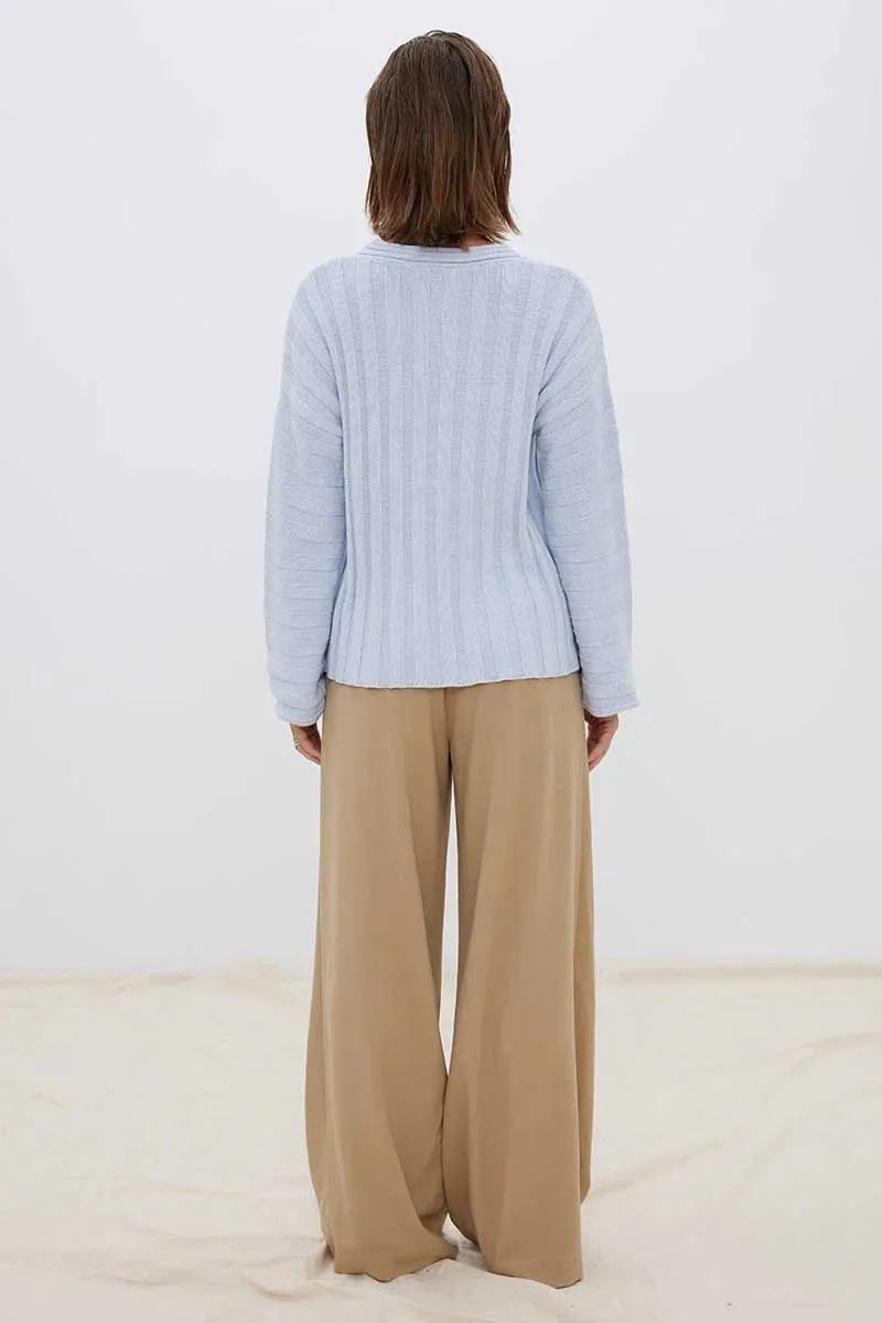 Sovere Laced Sweater - Dawn Blue