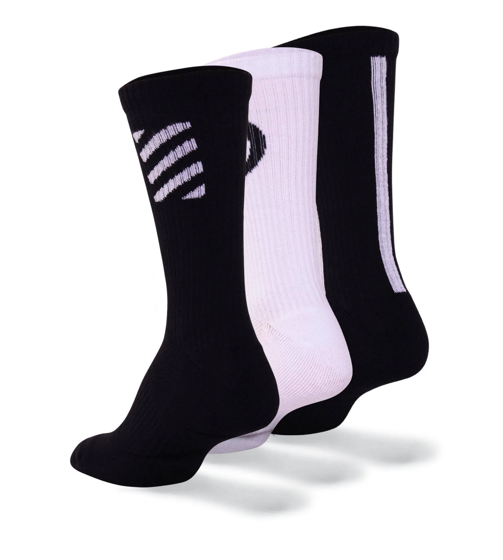 Special Edition Blackout Whiteout Cushion Crew Sock 3 Pack