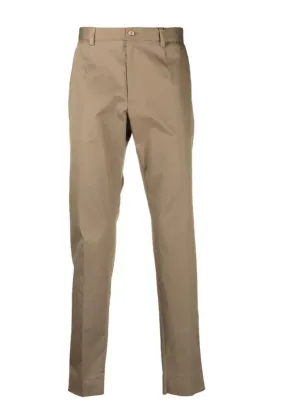 STRAIGHT-LEG COTTON CHINO TROUSERS