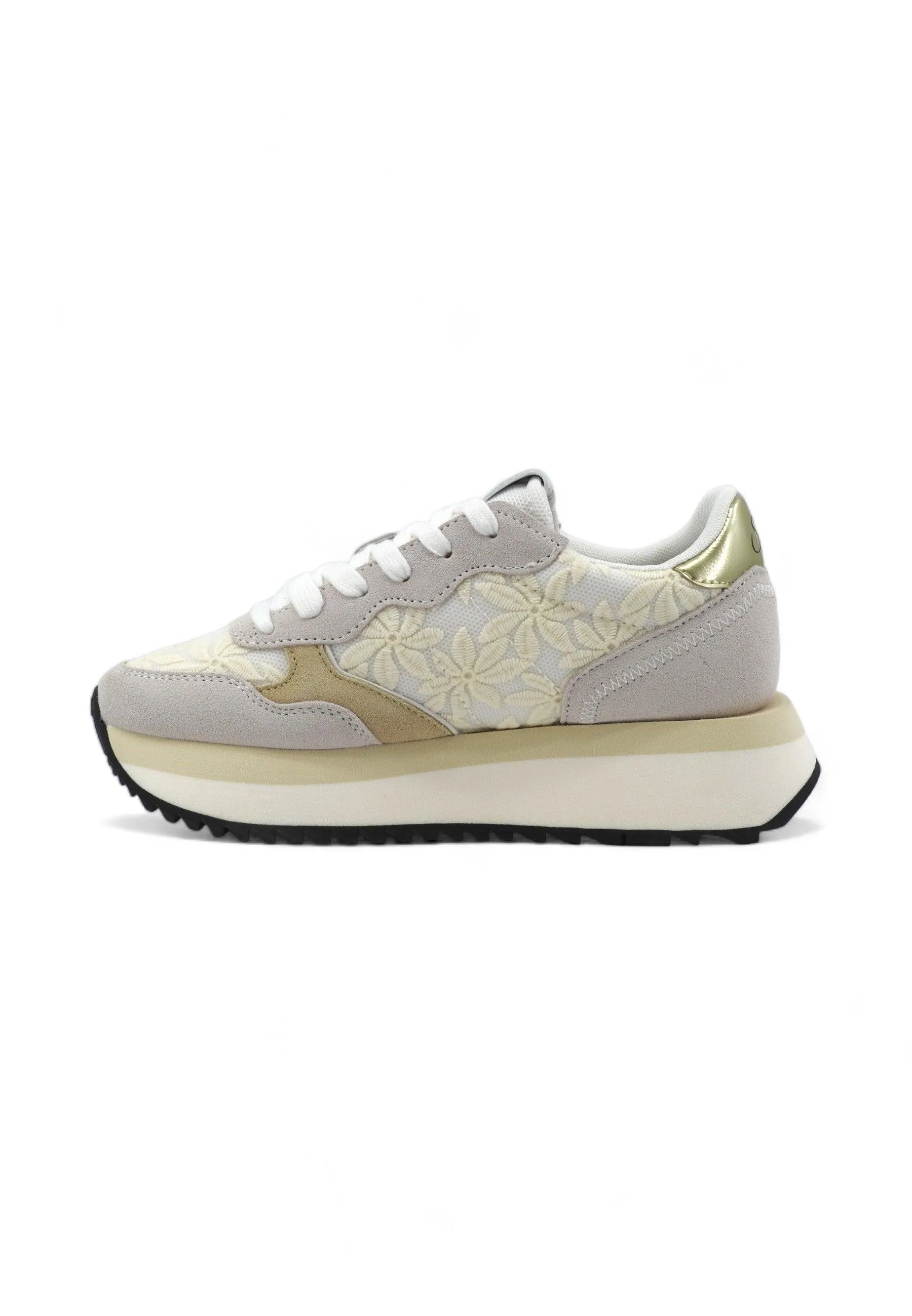 SUN68 Big Lace Sneaker Donna Bianco Z34209