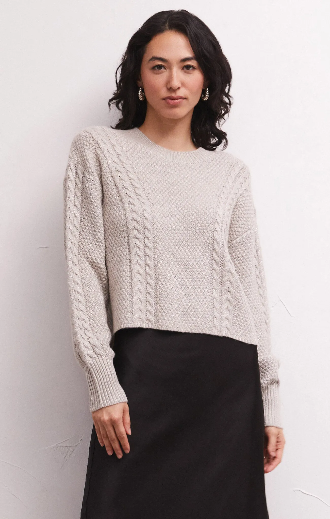 The Eternal Metallic Cable Sweater