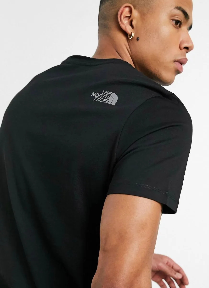 The North Face T-Shirt Easy Tee Nero Grigio Big Logo