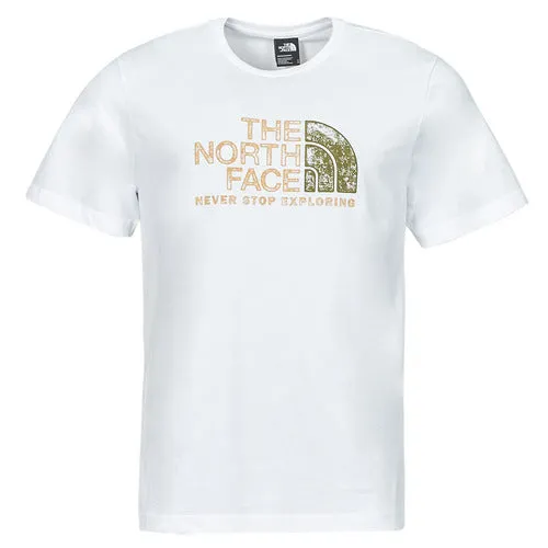 The North Face T-Shirt Mezza Manica Bianca Verde Militare