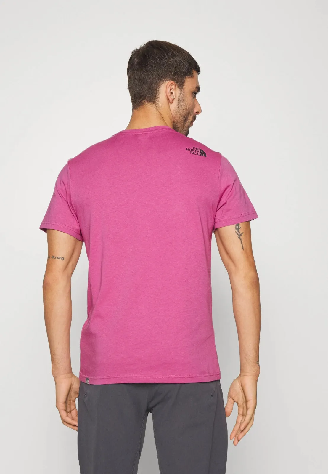 The North Face T-Shirt Simple Dome Fuxia Nero Uomo Mezza Manica