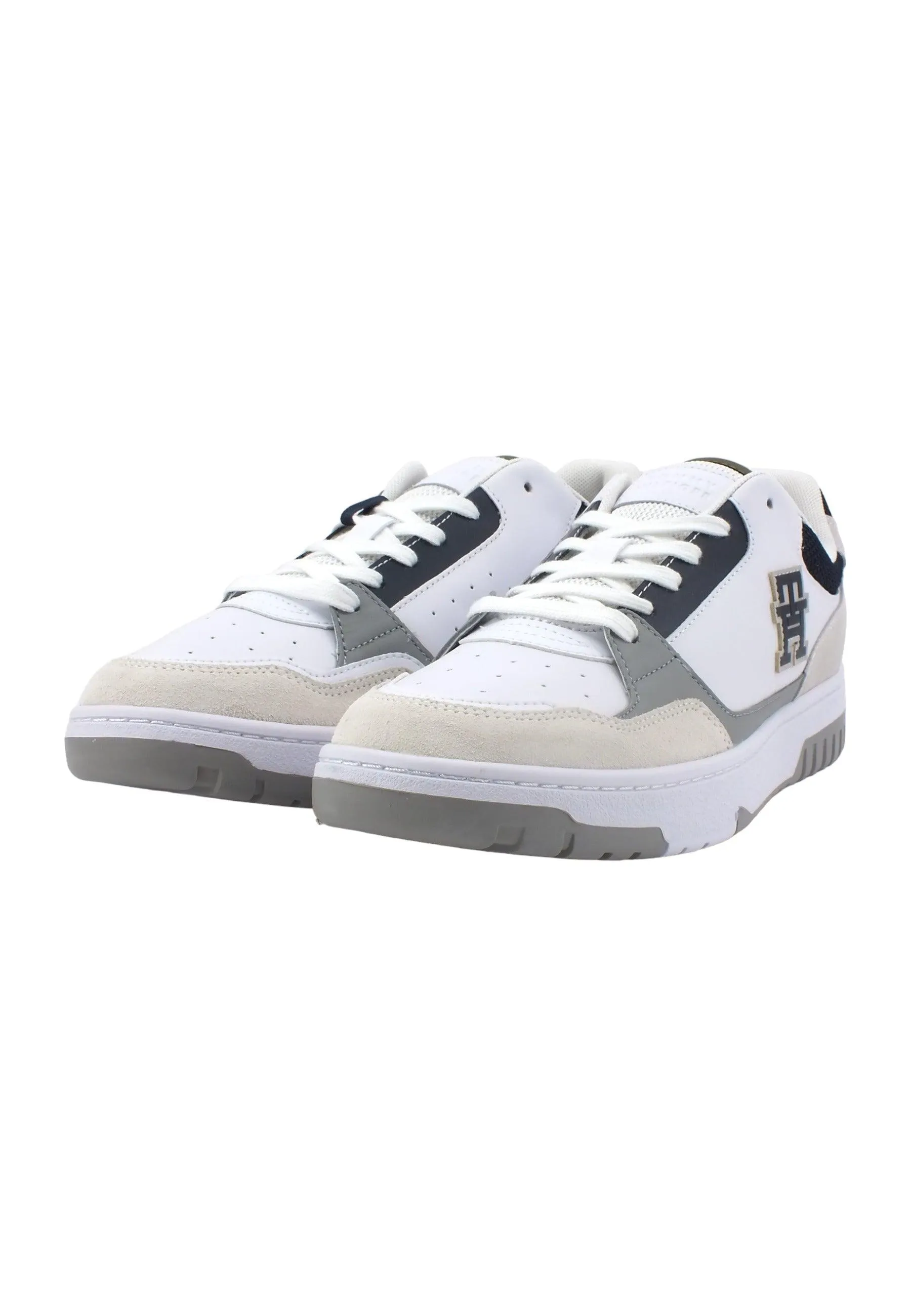 TOMMY HILFIGER Basket Street Mix Sneaker Uomo White FM0FM04695