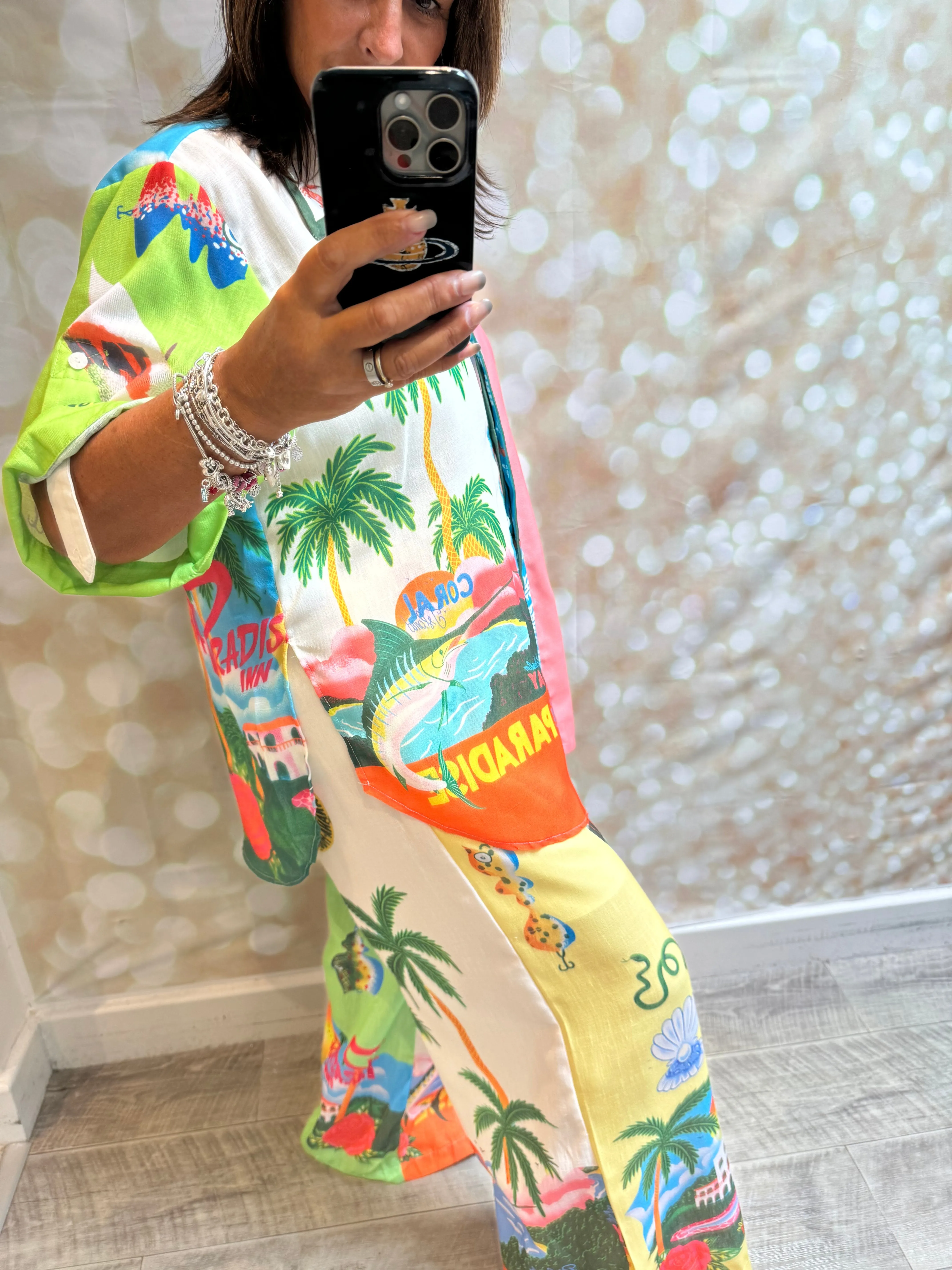 Vacay 2 Piece Palazzo /Shirt Set