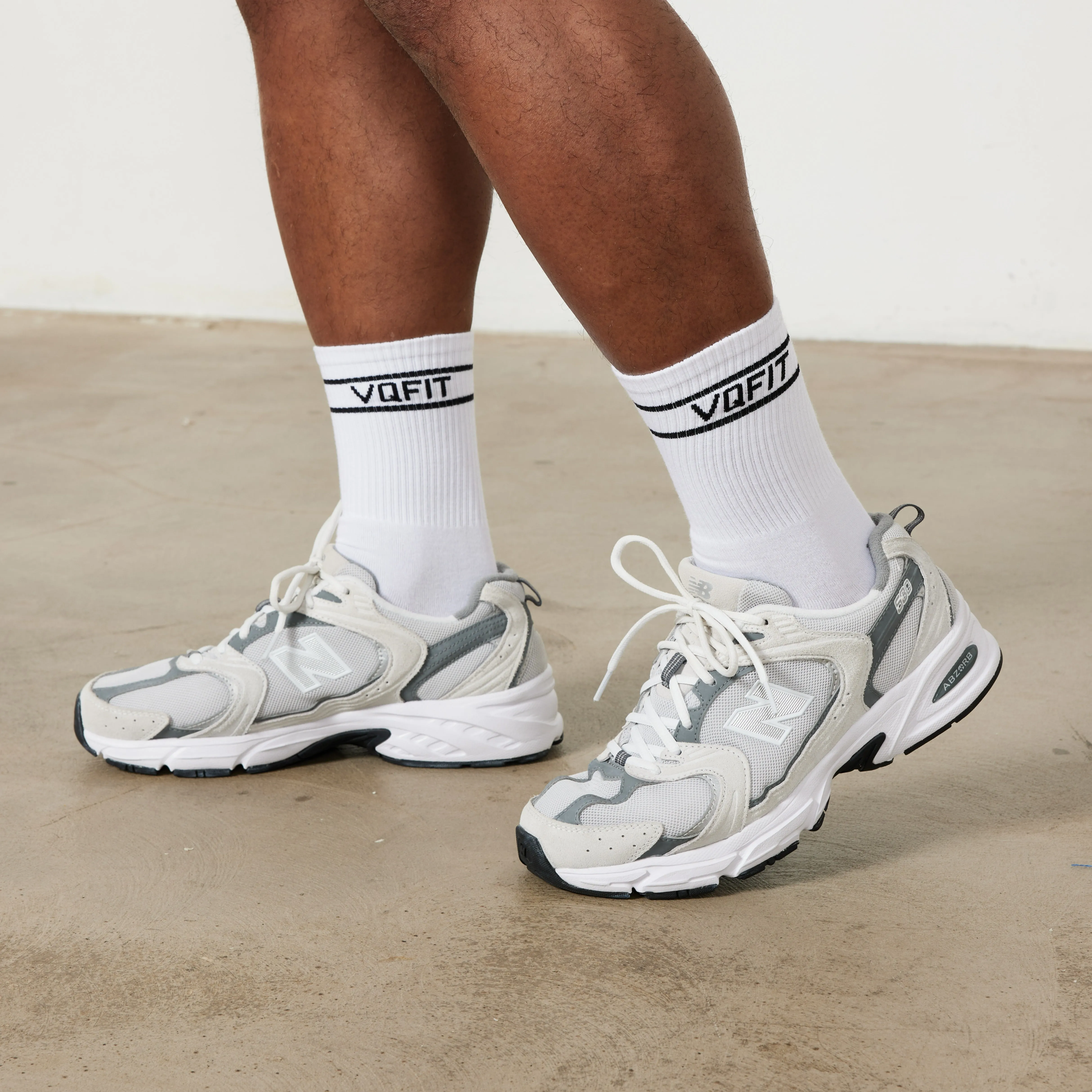 Vanquish White VQFIT Organic Socks